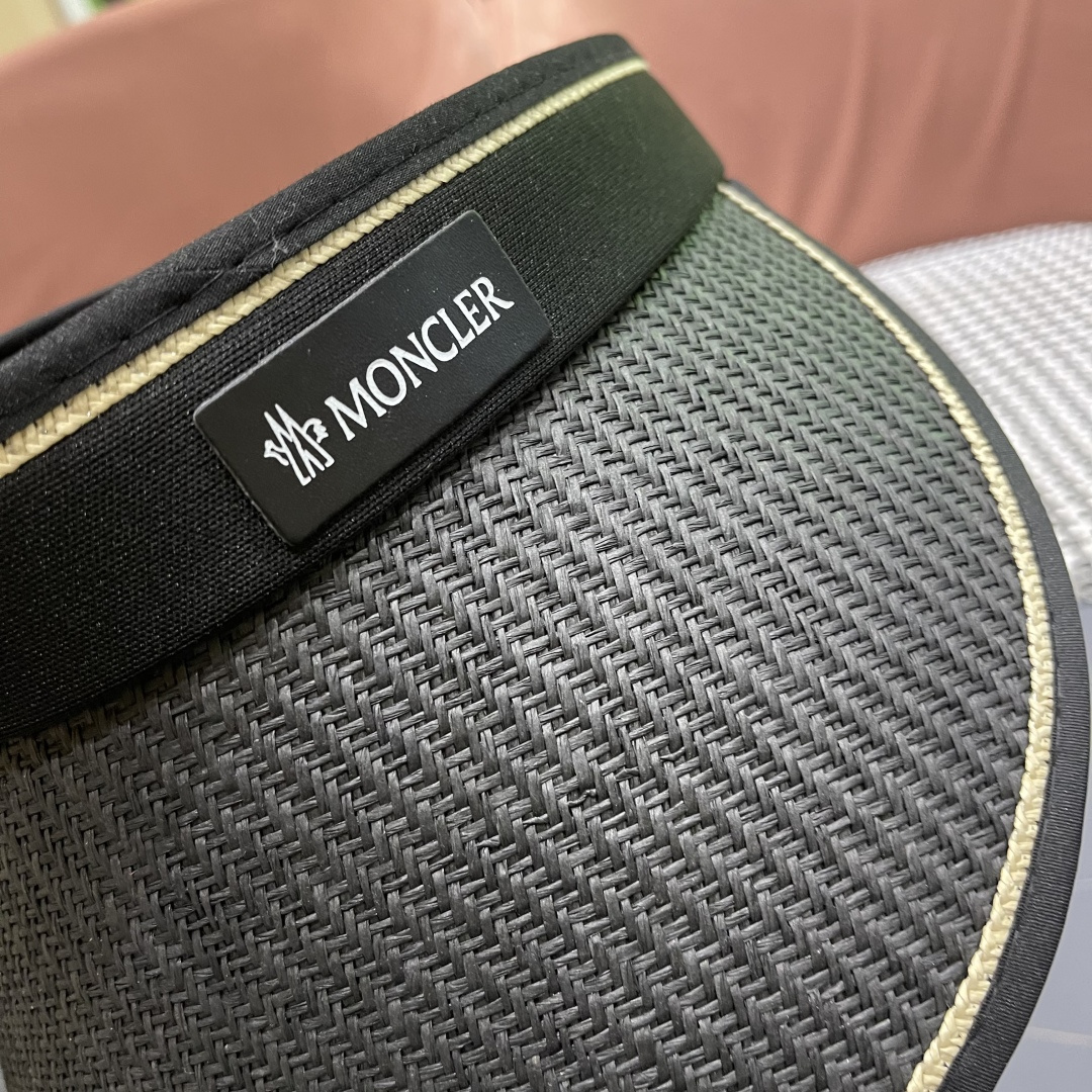 Moncler蒙口 洋气百搭空顶草帽夏防紫外线大帽檐遮阳帽女