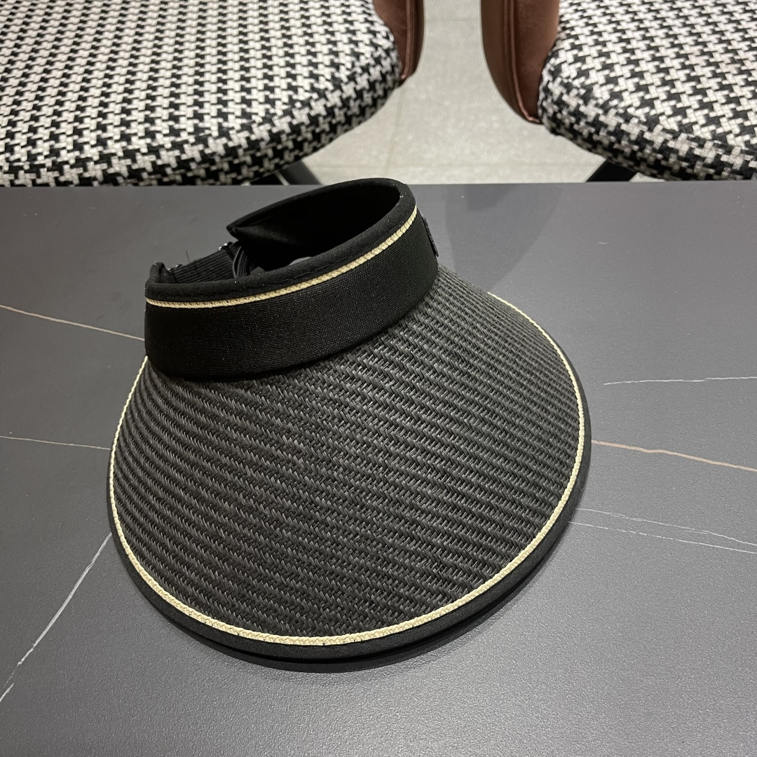 Moncler蒙口 洋气百搭空顶草帽夏防紫外线大帽檐遮阳帽女