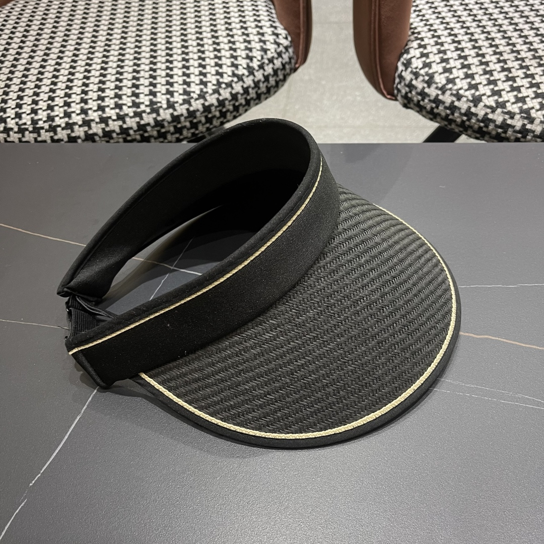 Moncler蒙口 洋气百搭空顶草帽夏防紫外线大帽檐遮阳帽女