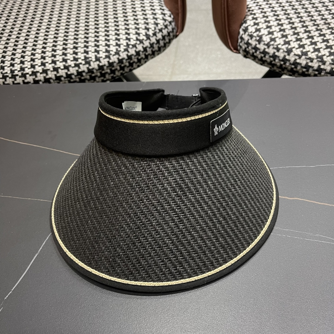 Moncler蒙口 洋气百搭空顶草帽夏防紫外线大帽檐遮阳帽女