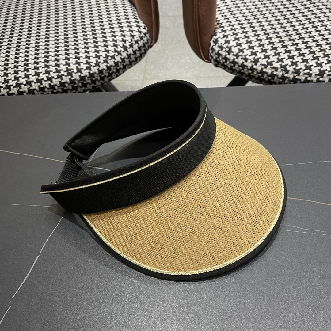 Moncler蒙口 洋气百搭空顶草帽夏防紫外线大帽檐遮阳帽女