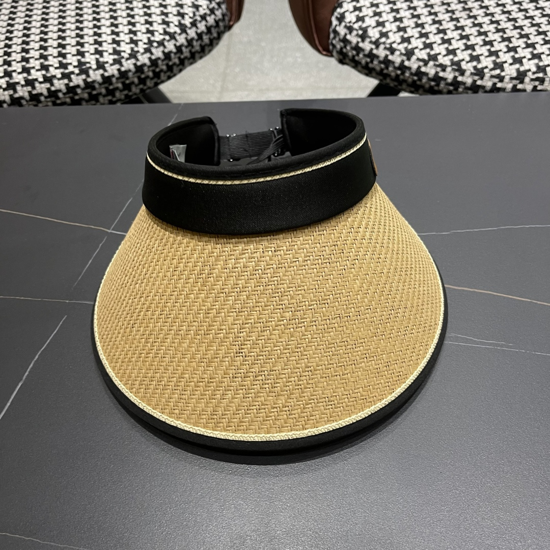 Moncler蒙口 洋气百搭空顶草帽夏防紫外线大帽檐遮阳帽女