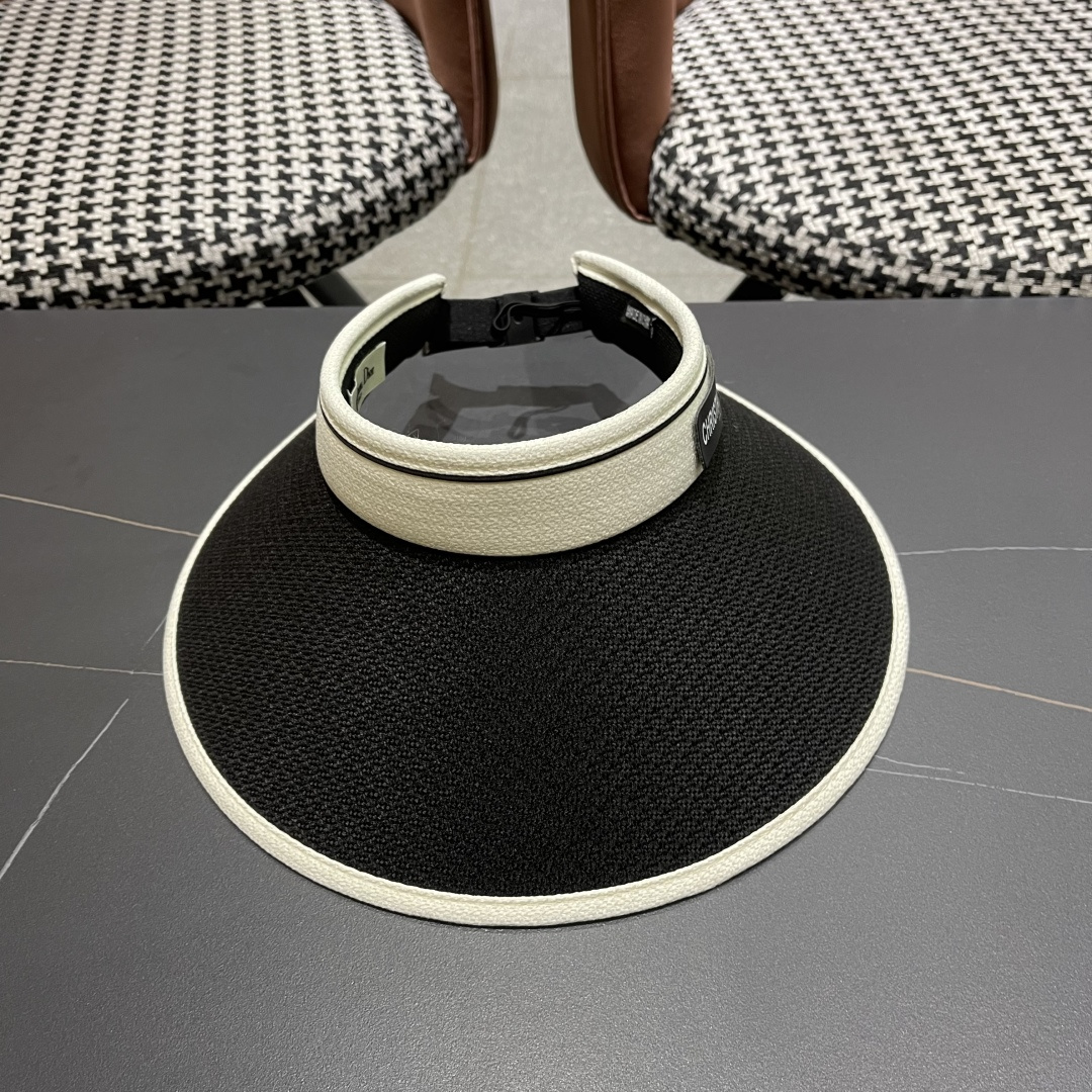 【DIOR迪奥】夏季防晒帽女遮阳防紫外线2025新款夏海边骑车大帽檐空顶太阳帽子