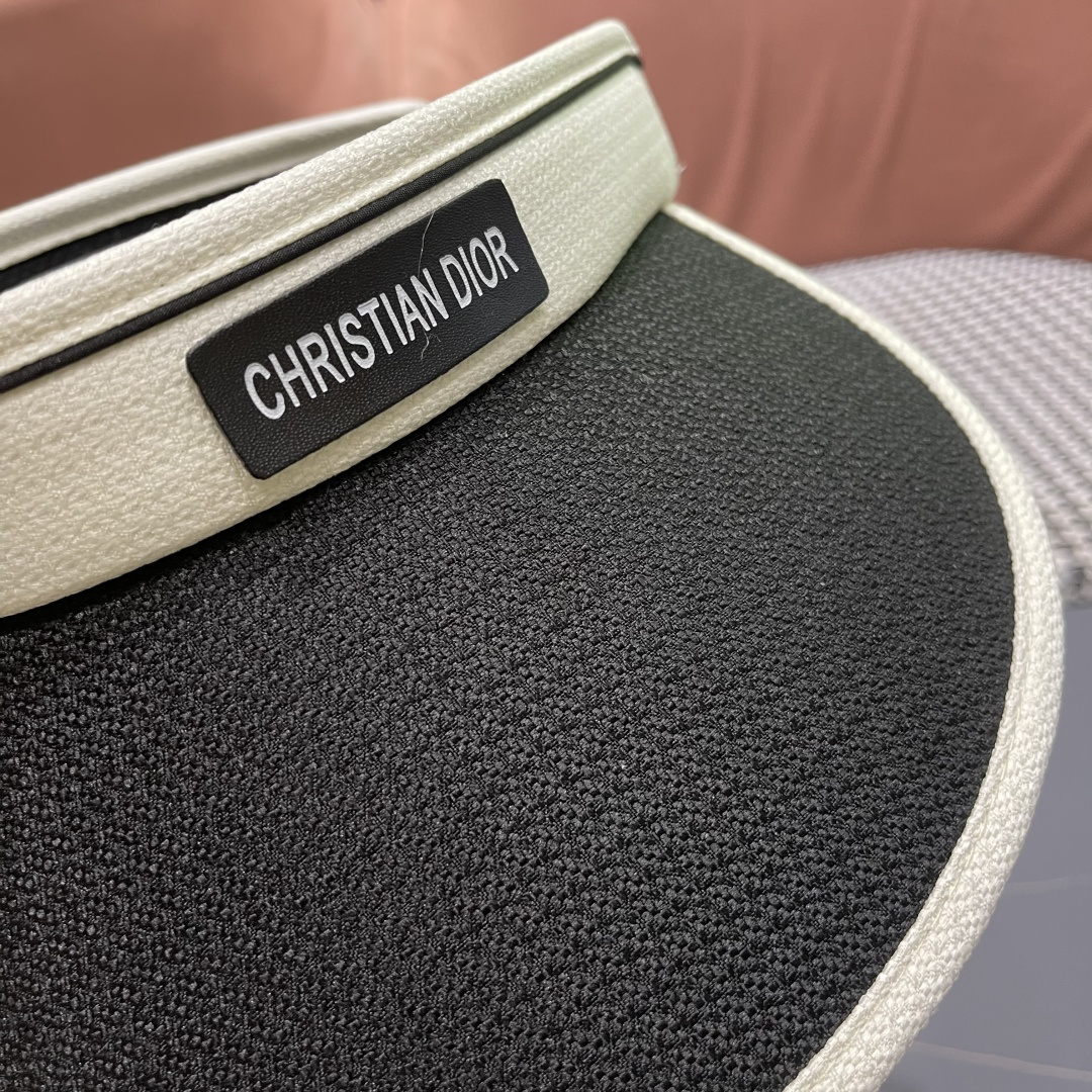 【DIOR迪奥】夏季防晒帽女遮阳防紫外线2025新款夏海边骑车大帽檐空顶太阳帽子