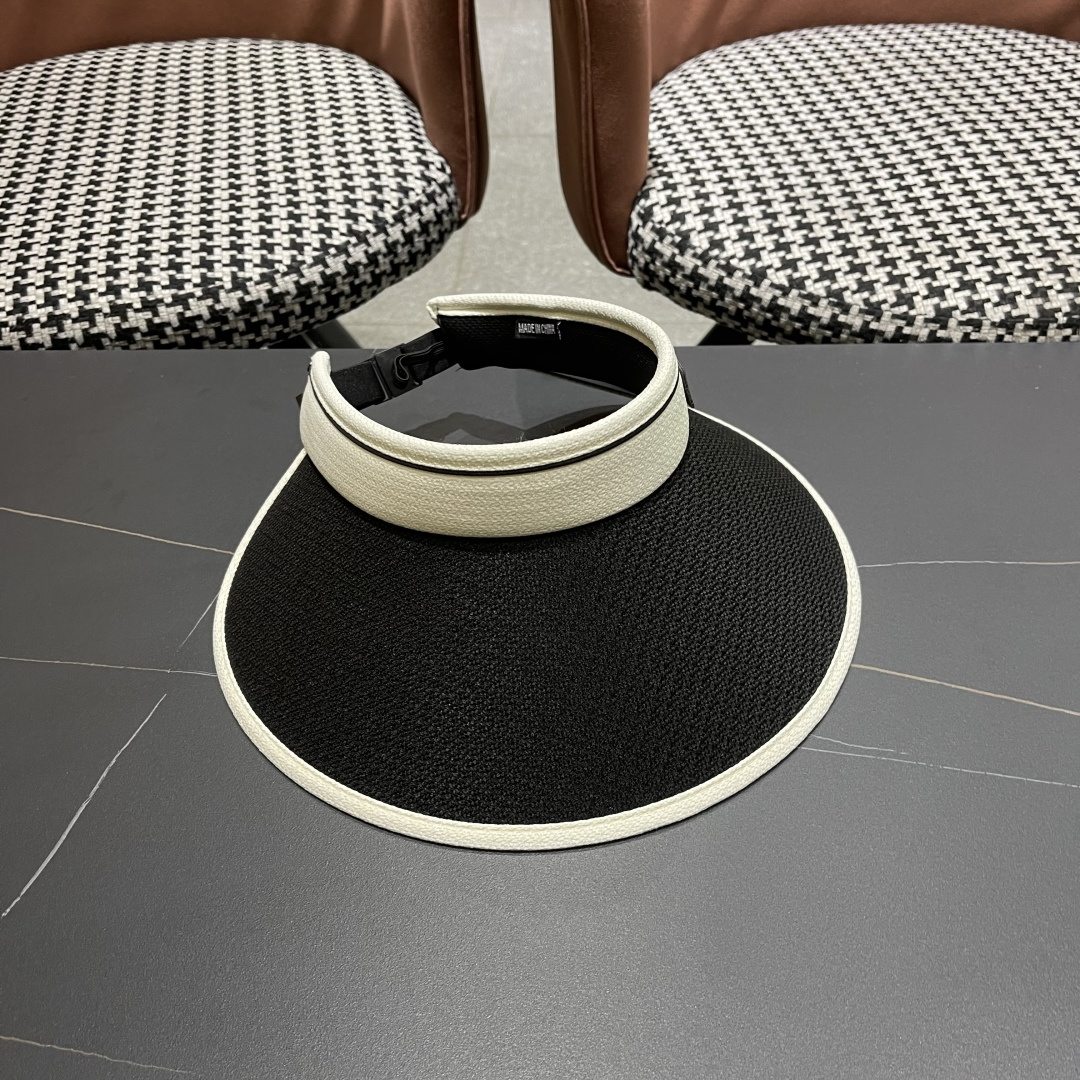 【DIOR迪奥】夏季防晒帽女遮阳防紫外线2025新款夏海边骑车大帽檐空顶太阳帽子