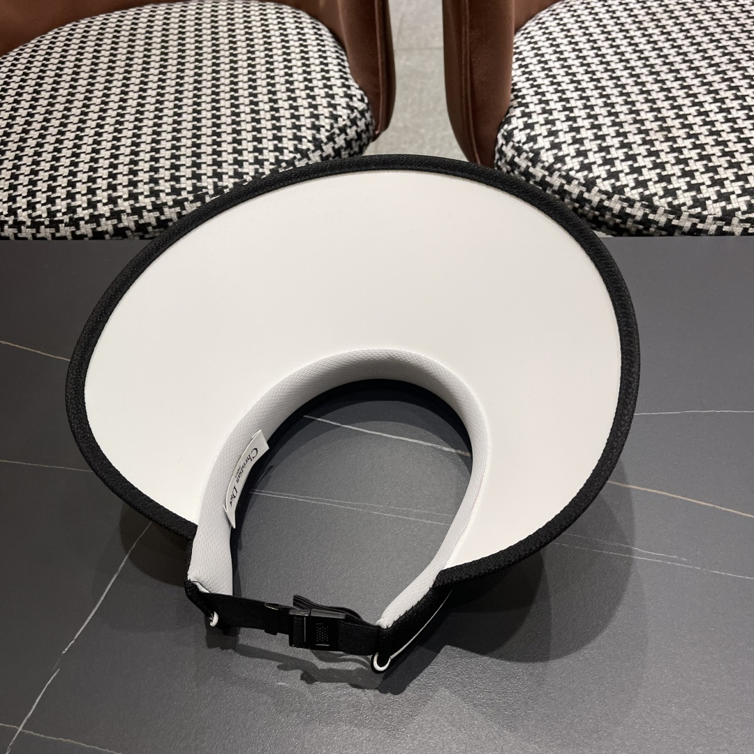 【DIOR迪奥】夏季防晒帽女遮阳防紫外线2025新款夏海边骑车大帽檐空顶太阳帽子