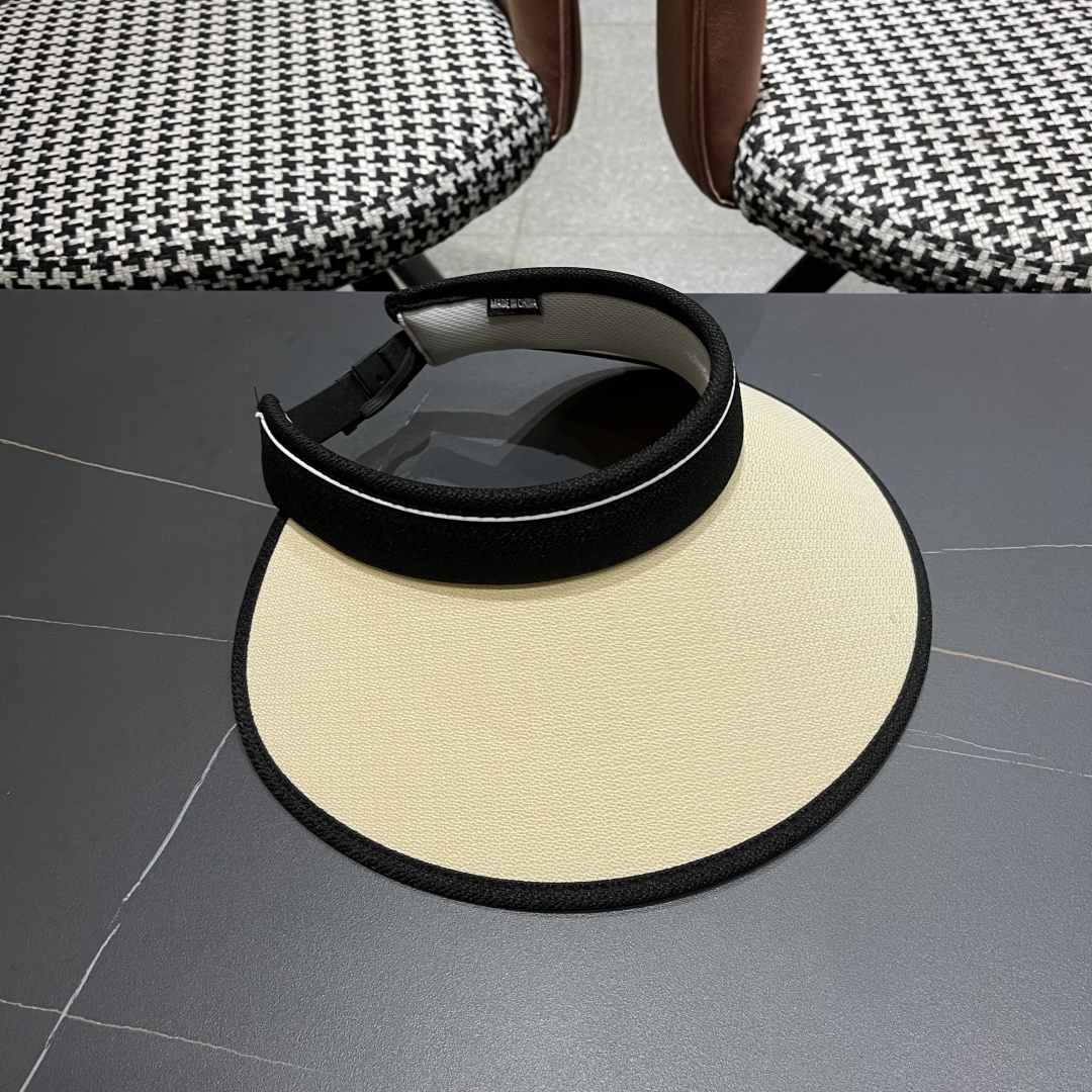 【DIOR迪奥】夏季防晒帽女遮阳防紫外线2025新款夏海边骑车大帽檐空顶太阳帽子