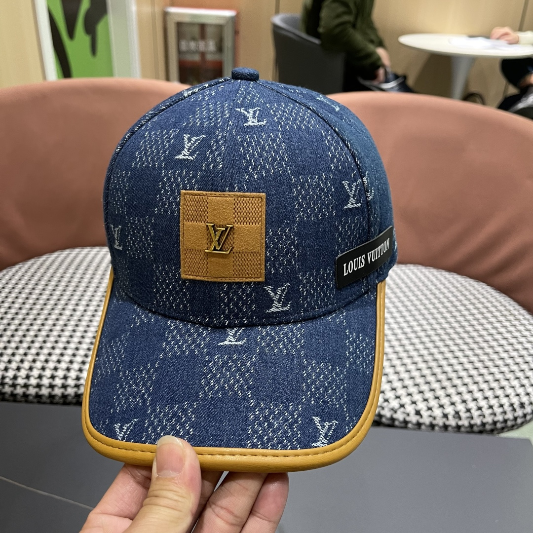 LouiVuittonLV👒专柜2025新款路易威登家牛仔棒球帽，简单大方 男女通用遮阳帽，