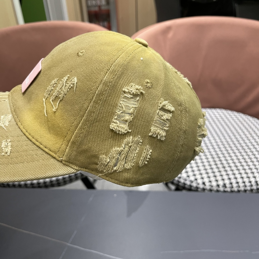  Moncler蒙口 破洞蝴蝶结棒球帽2025春新款，防晒复古百搭鸭舌帽子男潮