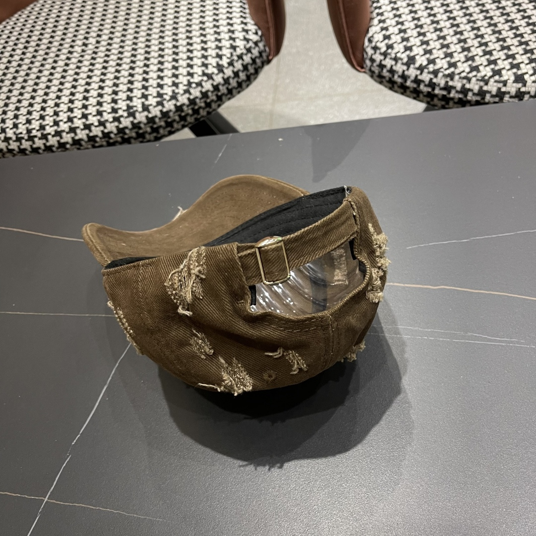  Moncler蒙口 破洞蝴蝶结棒球帽2025春新款，防晒复古百搭鸭舌帽子男潮