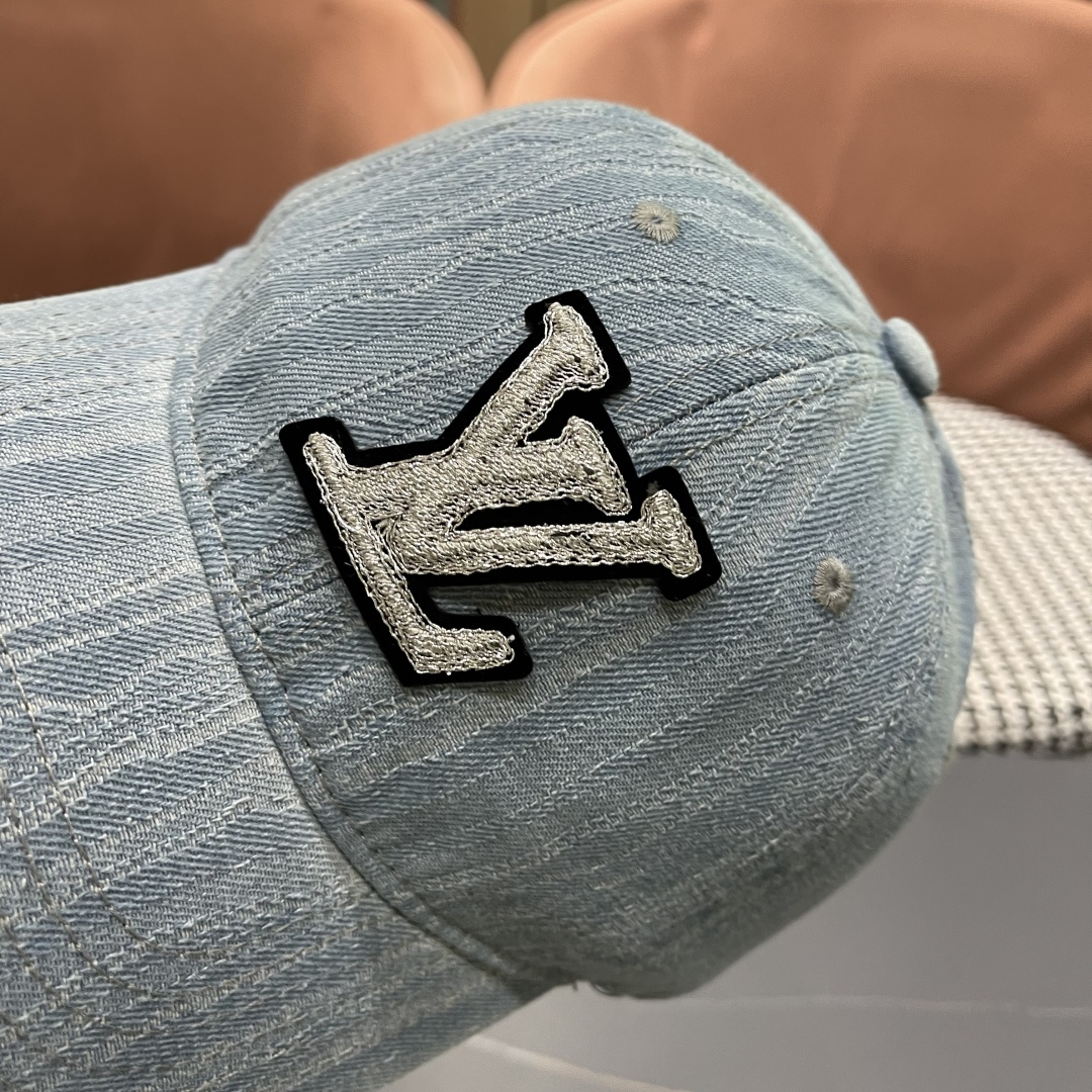 LouiVuittonLV2024早春2025新款路易威登牛仔棒球帽，男女通用遮阳帽，