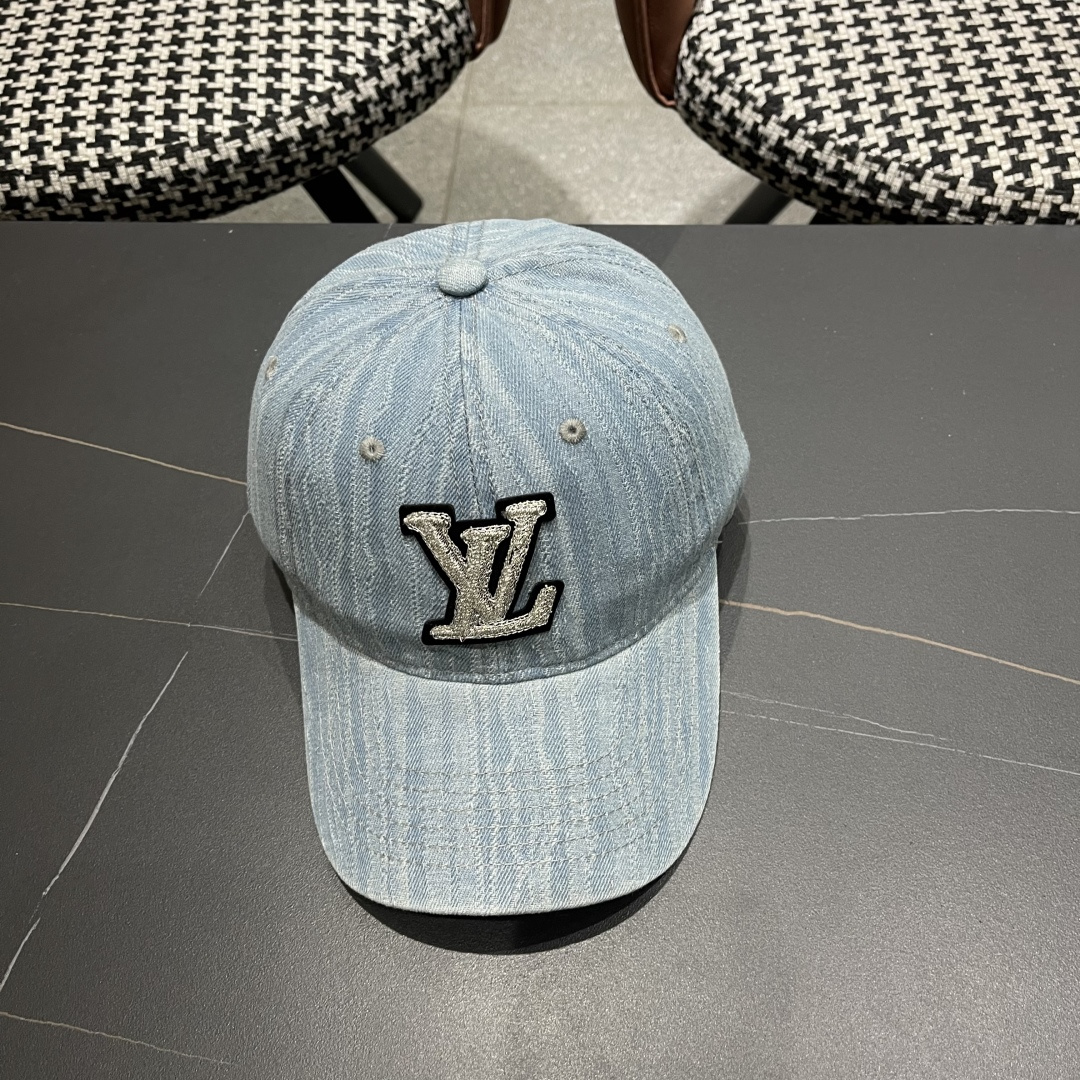 LouiVuittonLV2024早春2025新款路易威登牛仔棒球帽，男女通用遮阳帽，