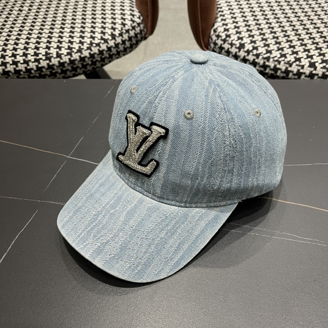 LouiVuittonLV2024早春2025新款路易威登牛仔棒球帽，男女通用遮阳帽，