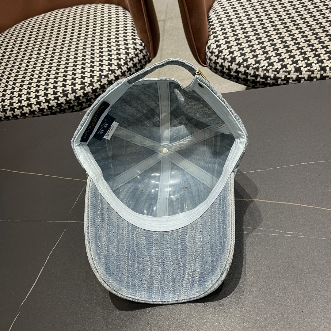 LouiVuittonLV2024早春2025新款路易威登牛仔棒球帽，男女通用遮阳帽，
