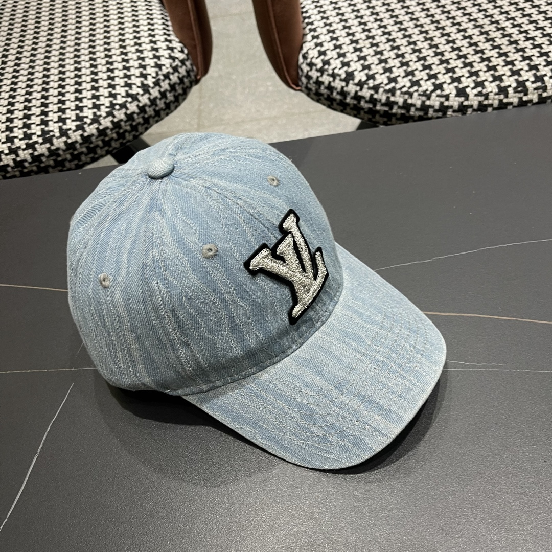LouiVuittonLV2024早春2025新款路易威登牛仔棒球帽，男女通用遮阳帽，