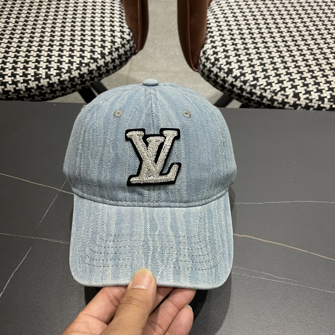 LouiVuittonLV2024早春2025新款路易威登牛仔棒球帽，男女通用遮阳帽，
