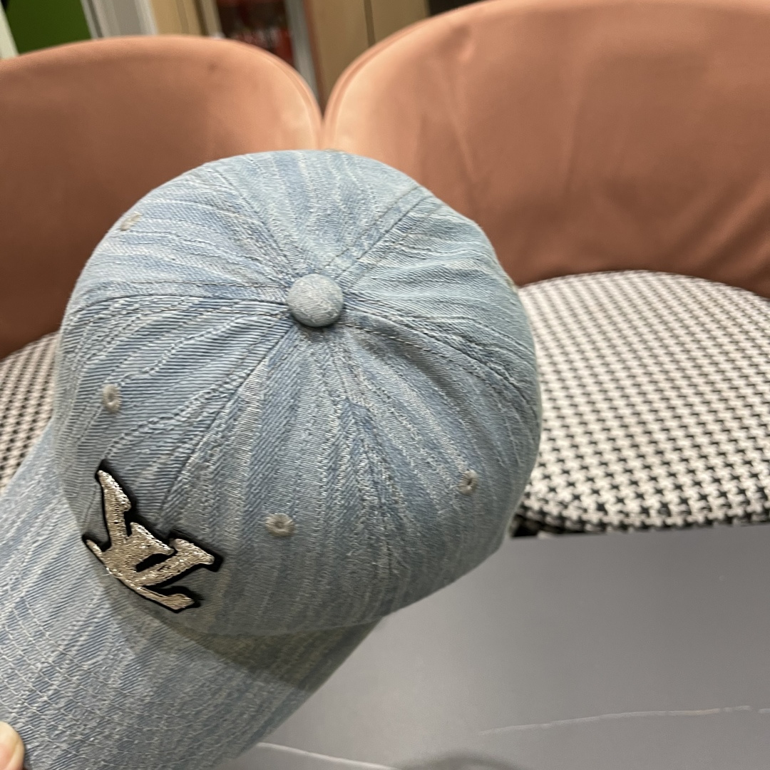 LouiVuittonLV2024早春2025新款路易威登牛仔棒球帽，男女通用遮阳帽，