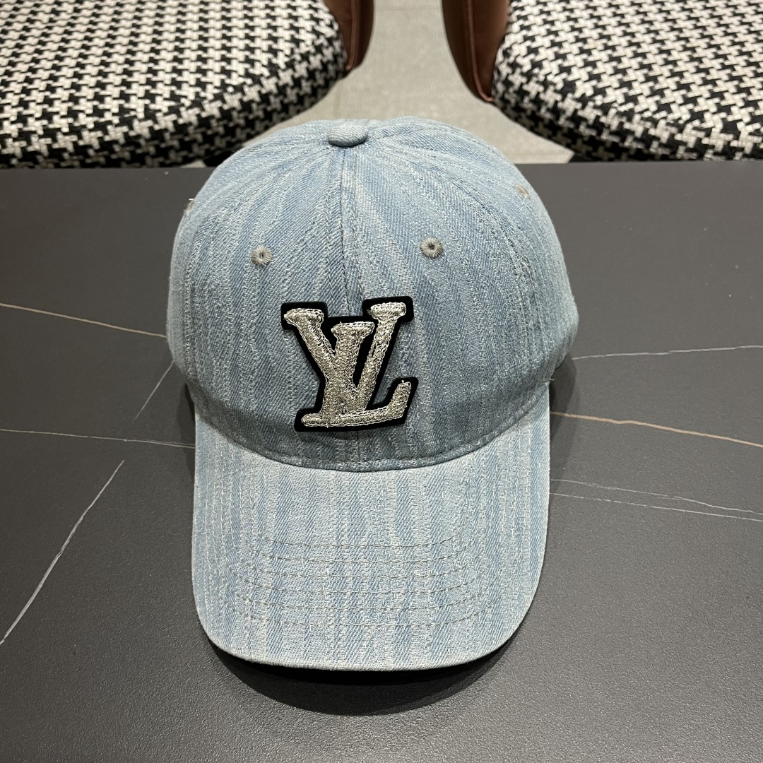 LouiVuittonLV2024早春2025新款路易威登牛仔棒球帽，男女通用遮阳帽，
