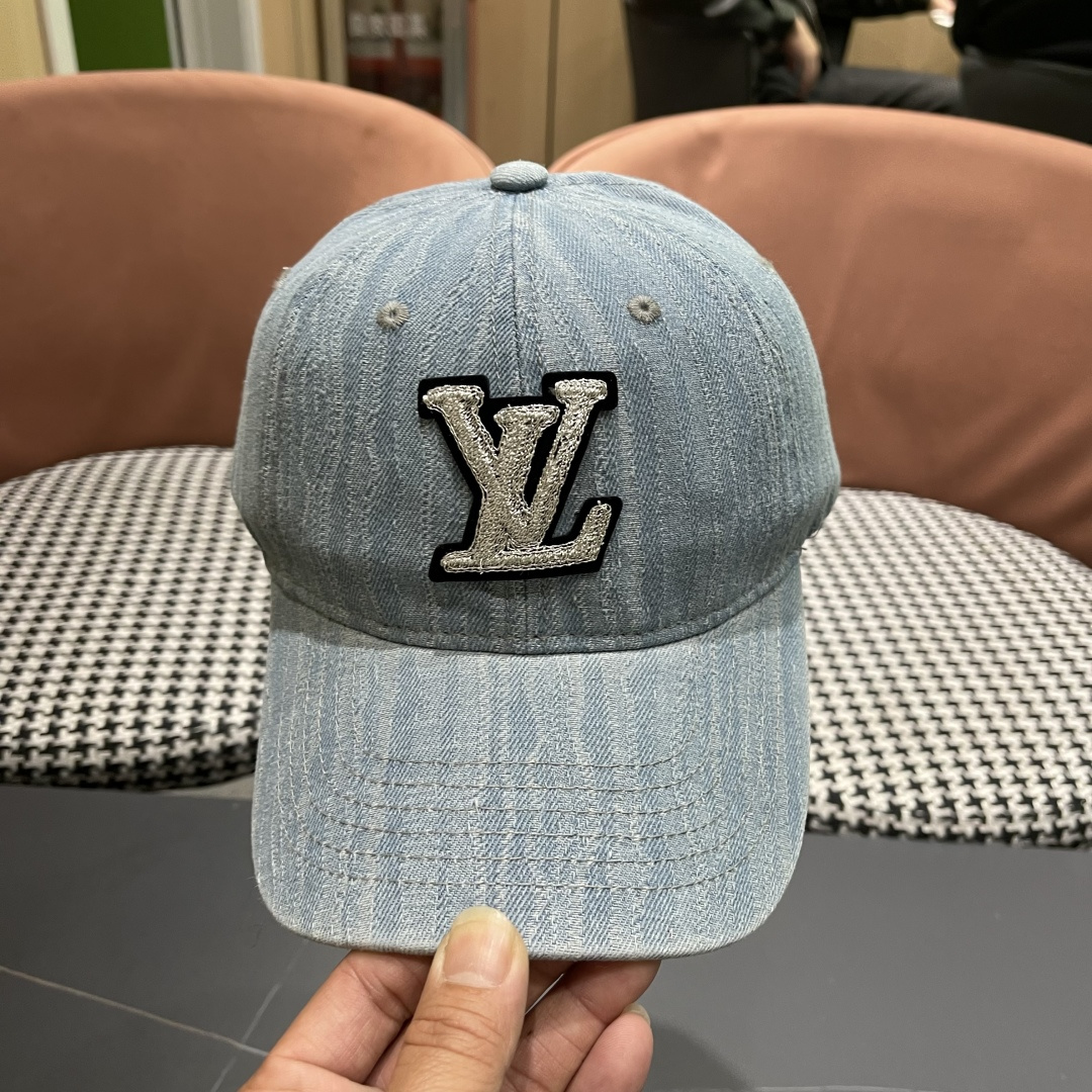 LouiVuittonLV2024早春2025新款路易威登牛仔棒球帽，男女通用遮阳帽，