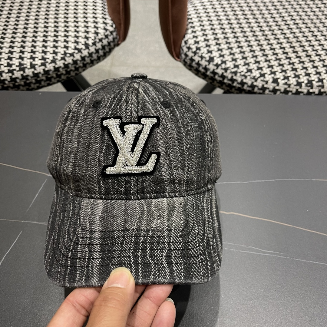LouiVuittonLV2024早春2025新款路易威登牛仔棒球帽，男女通用遮阳帽，