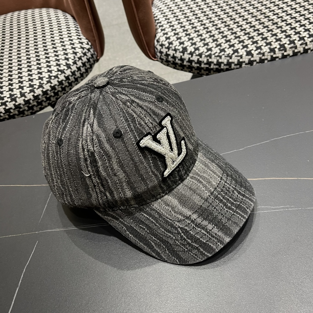 LouiVuittonLV2024早春2025新款路易威登牛仔棒球帽，男女通用遮阳帽，