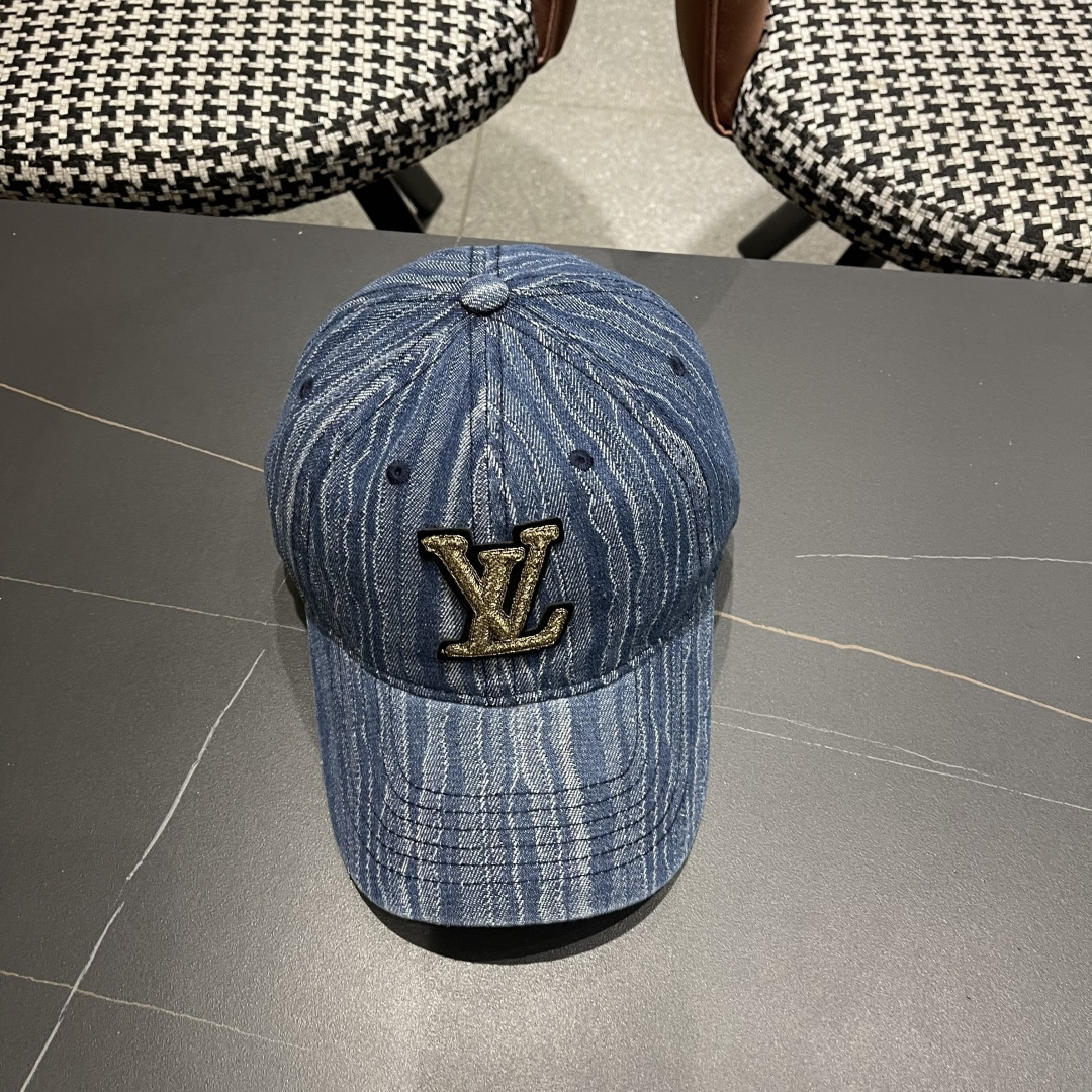 LouiVuittonLV2024早春2025新款路易威登牛仔棒球帽，男女通用遮阳帽，