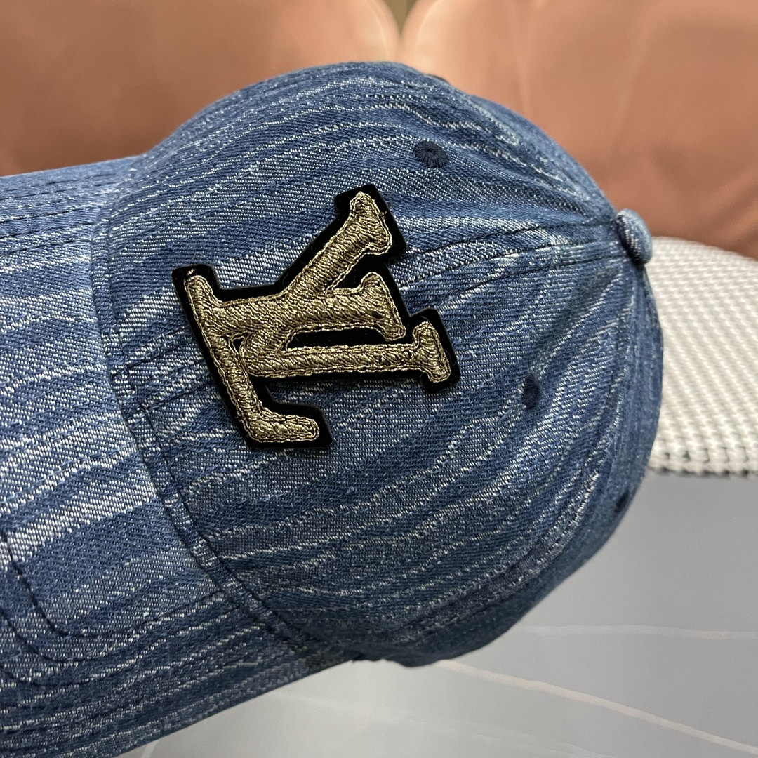 LouiVuittonLV2024早春2025新款路易威登牛仔棒球帽，男女通用遮阳帽，