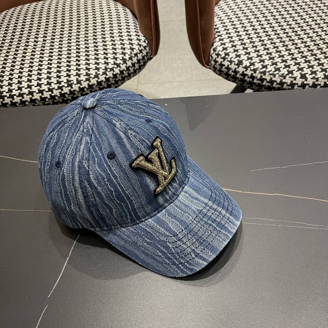 LouiVuittonLV2024早春2025新款路易威登牛仔棒球帽，男女通用遮阳帽，
