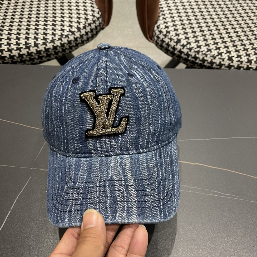 LouiVuittonLV2024早春2025新款路易威登牛仔棒球帽，男女通用遮阳帽，