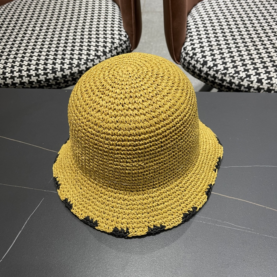  lv路易威登 新款渔夫帽子女出游甜美百搭防晒流苏镂空遮阳草帽潮