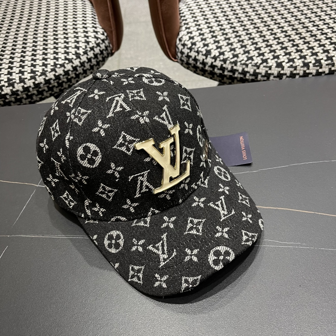 LV路易威登新款原单棒球帽，LV牛仔提花，专柜1:1开模订制，原版帆布面料 质量超赞，基础头围56，贴片