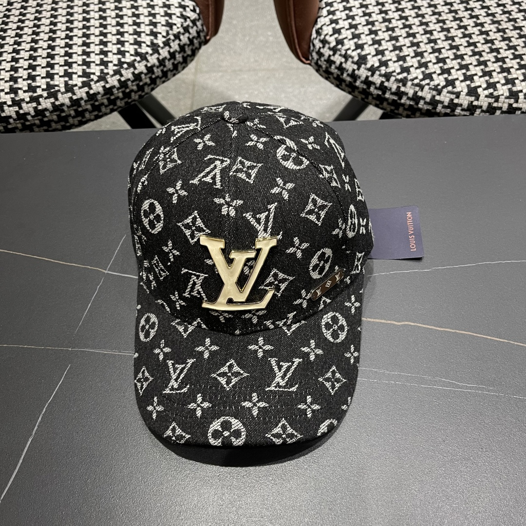 LV路易威登新款原单棒球帽，LV牛仔提花，专柜1:1开模订制，原版帆布面料 质量超赞，基础头围56，贴片