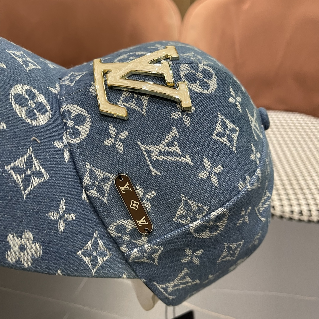 LV路易威登新款原单棒球帽，LV牛仔提花，专柜1:1开模订制，原版帆布面料 质量超赞，基础头围56，贴片