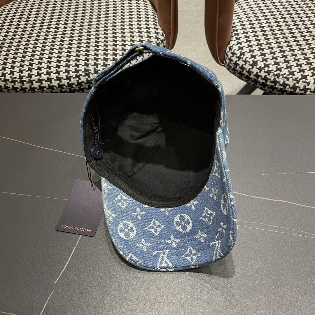 LV路易威登新款原单棒球帽，LV牛仔提花，专柜1:1开模订制，原版帆布面料 质量超赞，基础头围56，贴片