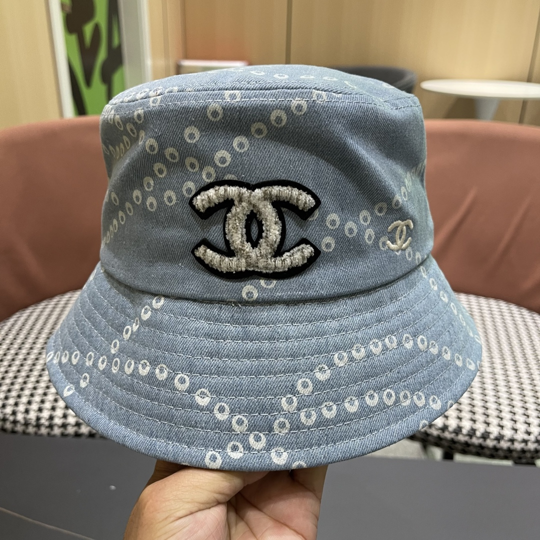 CHANEL 香奈儿2025春夏新款四季字母双C渔夫帽时尚百搭休闲遮阳防晒盆帽女