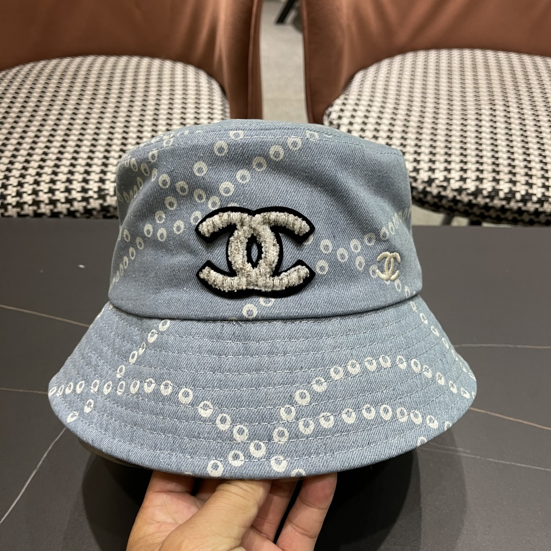 CHANEL 香奈儿2025春夏新款四季字母双C渔夫帽时尚百搭休闲遮阳防晒盆帽女