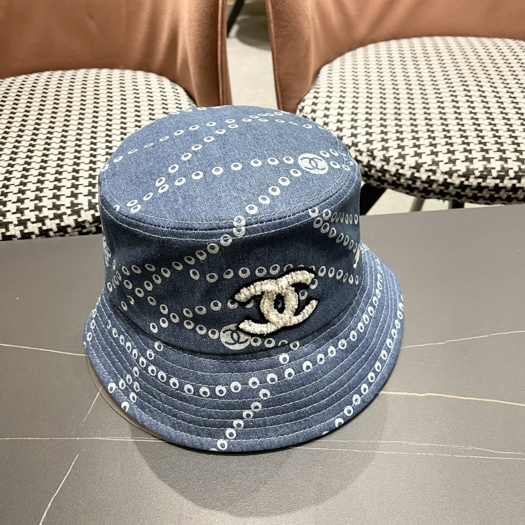CHANEL 香奈儿2025春夏新款四季字母双C渔夫帽时尚百搭休闲遮阳防晒盆帽女