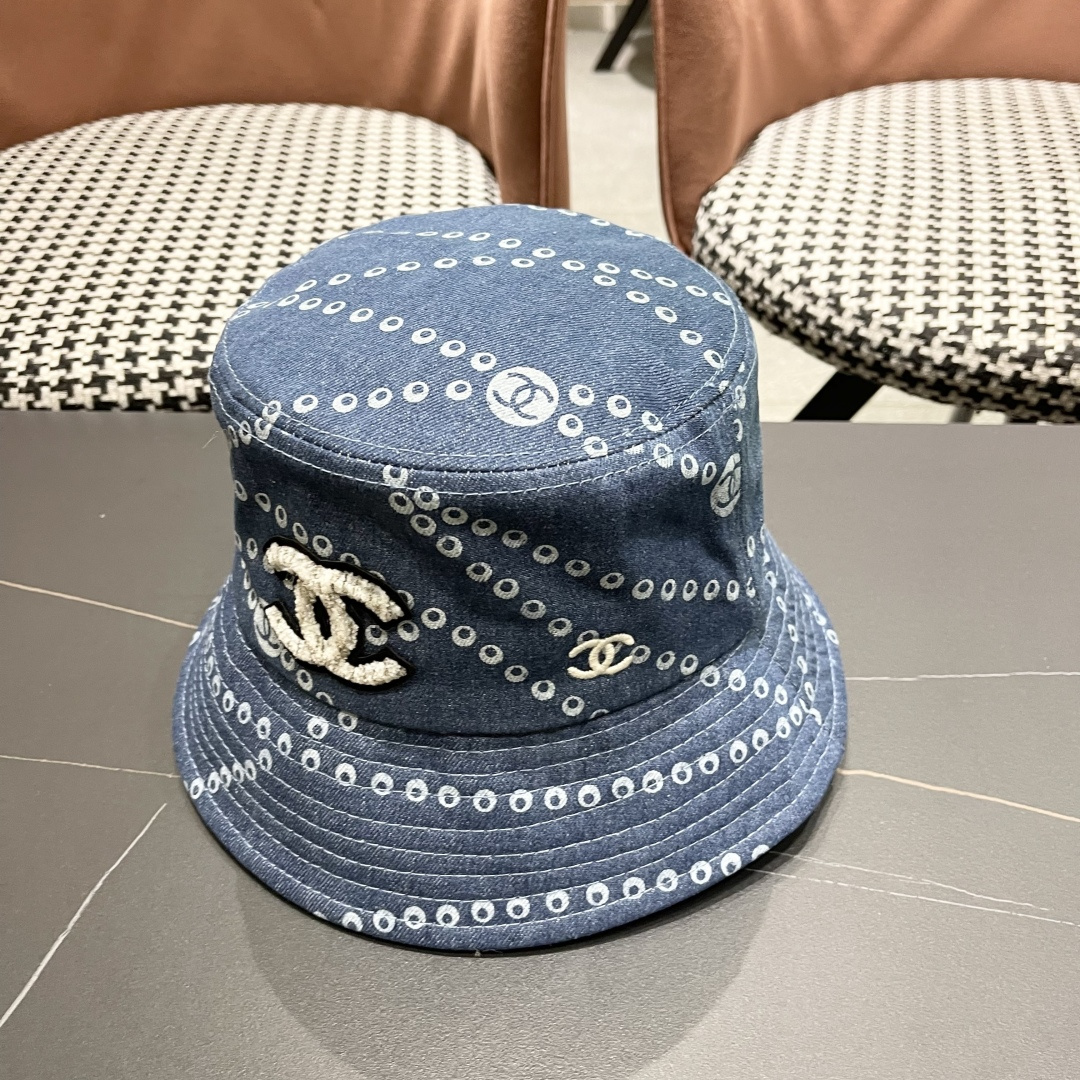 CHANEL 香奈儿2025春夏新款四季字母双C渔夫帽时尚百搭休闲遮阳防晒盆帽女