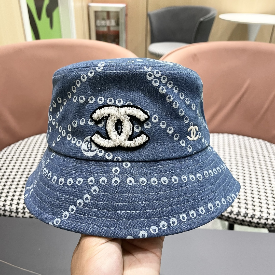 CHANEL 香奈儿2025春夏新款四季字母双C渔夫帽时尚百搭休闲遮阳防晒盆帽女