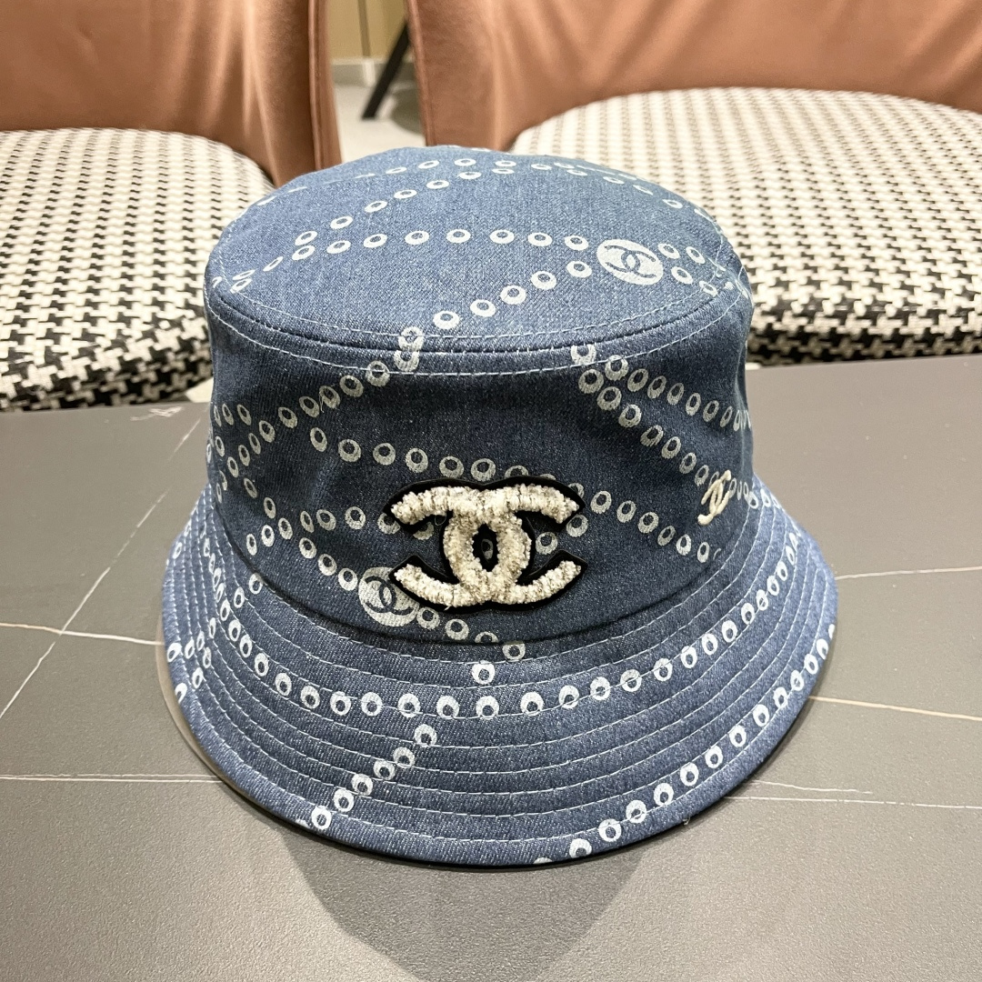 CHANEL 香奈儿2025春夏新款四季字母双C渔夫帽时尚百搭休闲遮阳防晒盆帽女