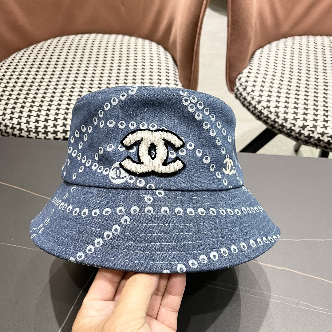 CHANEL 香奈儿2025春夏新款四季字母双C渔夫帽时尚百搭休闲遮阳防晒盆帽女