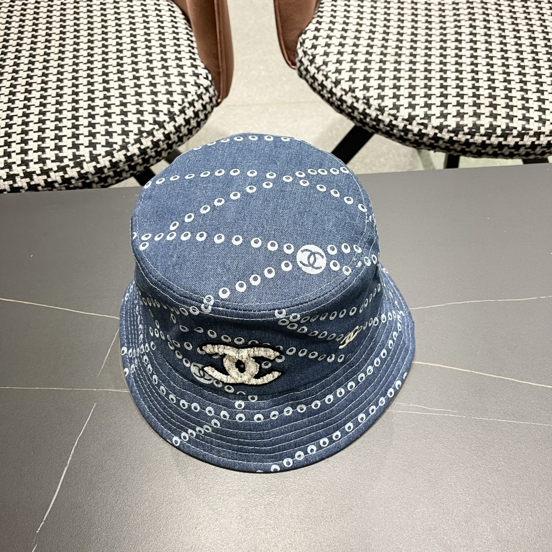CHANEL 香奈儿2025春夏新款四季字母双C渔夫帽时尚百搭休闲遮阳防晒盆帽女