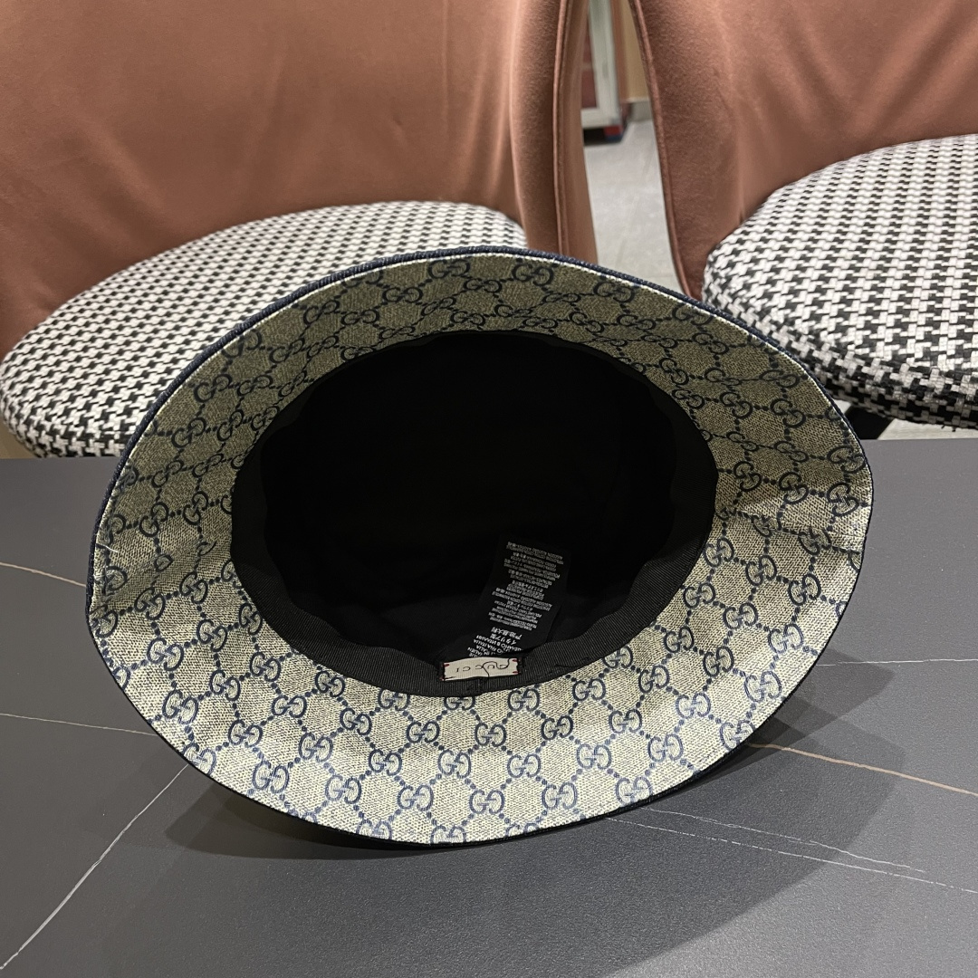  渔夫帽GUCCI🧢原单品质火爆来袭 🔥🎩 工艺非常精美 高档大气上档次！低调奢华，方便携带！跑量！