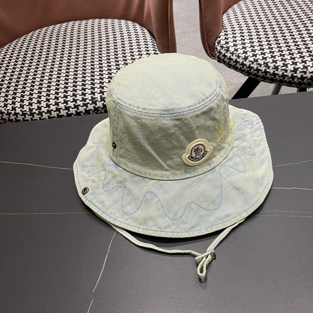  春夏新款 蒙口MONCLER日系品脸小登山帽女遮阳防晒渔夫帽
大头围户外大帽檐西部牛仔帽子