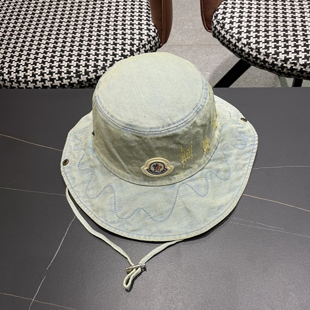  春夏新款 蒙口MONCLER日系品脸小登山帽女遮阳防晒渔夫帽
大头围户外大帽檐西部牛仔帽子