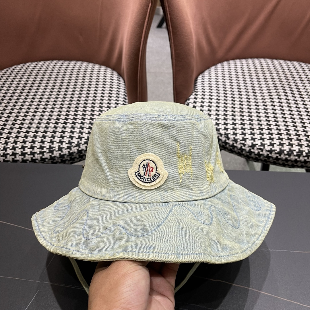  春夏新款 蒙口MONCLER日系品脸小登山帽女遮阳防晒渔夫帽
大头围户外大帽檐西部牛仔帽子