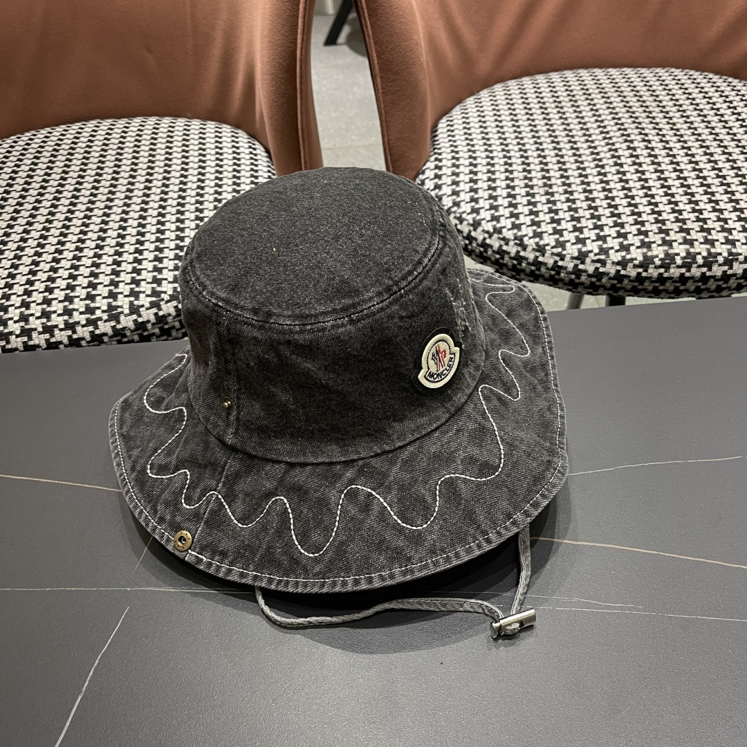  春夏新款 蒙口MONCLER日系品脸小登山帽女遮阳防晒渔夫帽
大头围户外大帽檐西部牛仔帽子