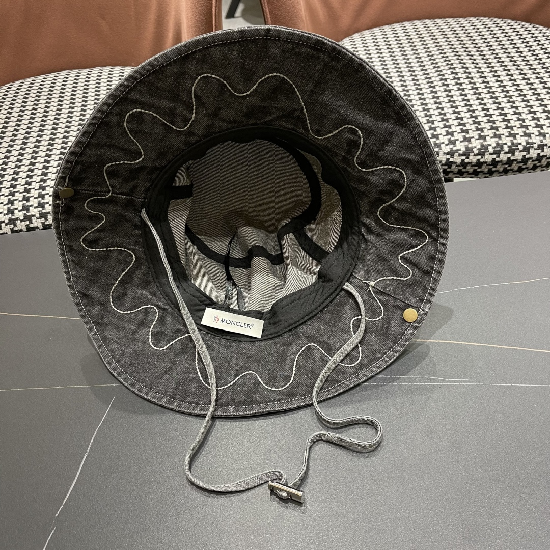  春夏新款 蒙口MONCLER日系品脸小登山帽女遮阳防晒渔夫帽
大头围户外大帽檐西部牛仔帽子