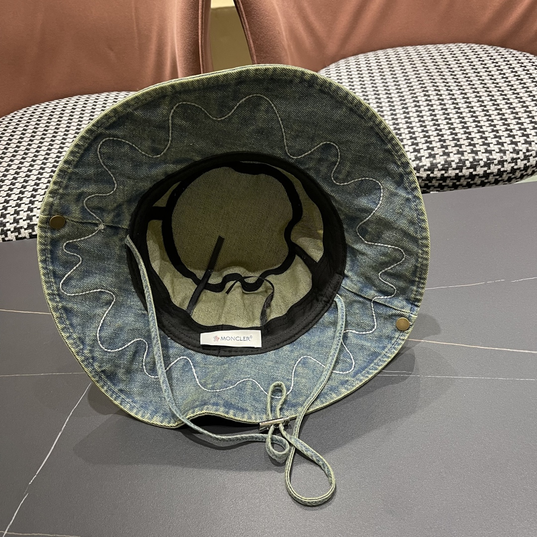  春夏新款 蒙口MONCLER日系品脸小登山帽女遮阳防晒渔夫帽
大头围户外大帽檐西部牛仔帽子