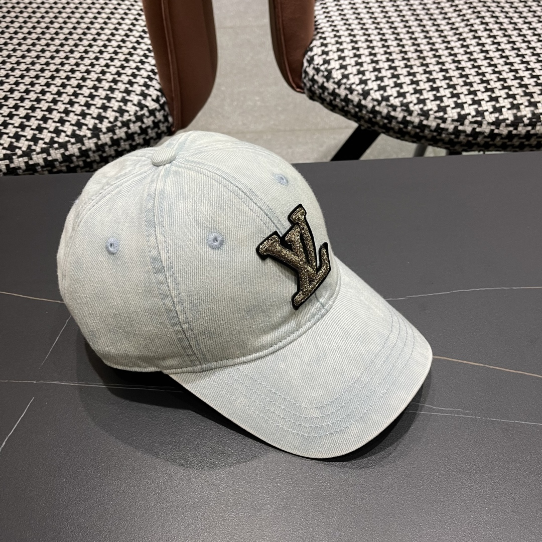 LV路易威登新款原单牛仔棒球帽，原版帆布面轻盈透气！质量超赞，基础头围56，贴片可调节。